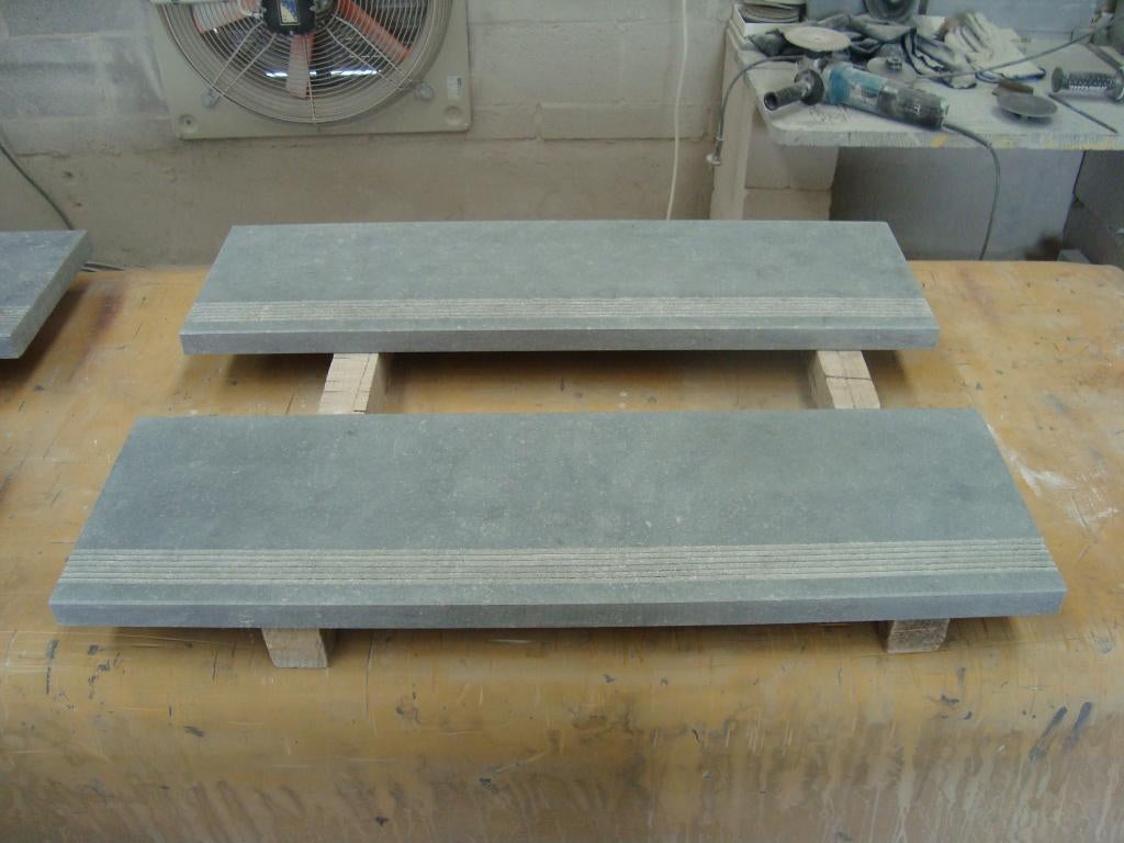 Marches d'escalier en pierre bleue, Neuf, Encastré, Pierre, Enlèvement