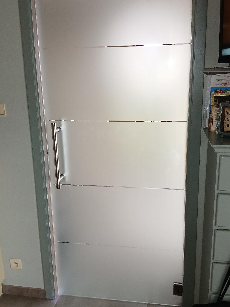 portes en verre securit thys thytan, Bricolage & Construction, Châssis & Portes coulissantes, 75 à 150 cm, Enlèvement, Utilisé