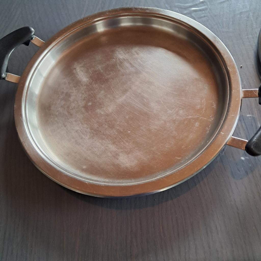 Pan met deksel AMC, Ophalen, Inox, Gebruikt, Keramische plaat