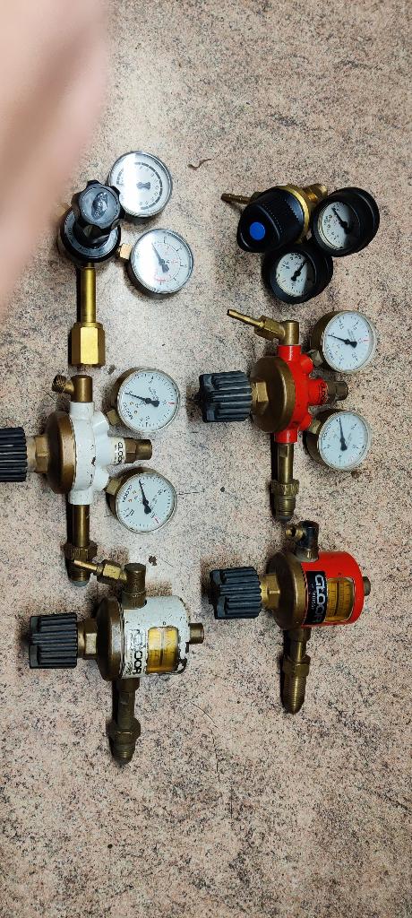 zuurstof en acetyleen reduceerventielen, Ophalen of Verzenden, Gebruikt