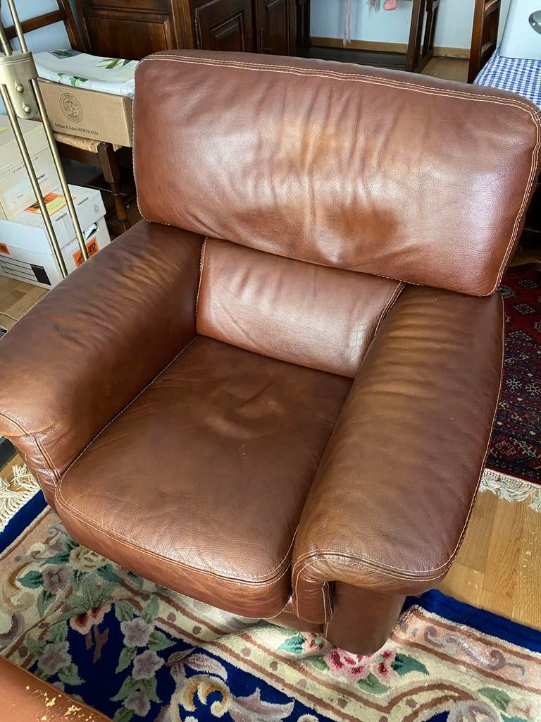 Fauteuil 1 personne x2, Enlèvement, Utilisé, Cuir