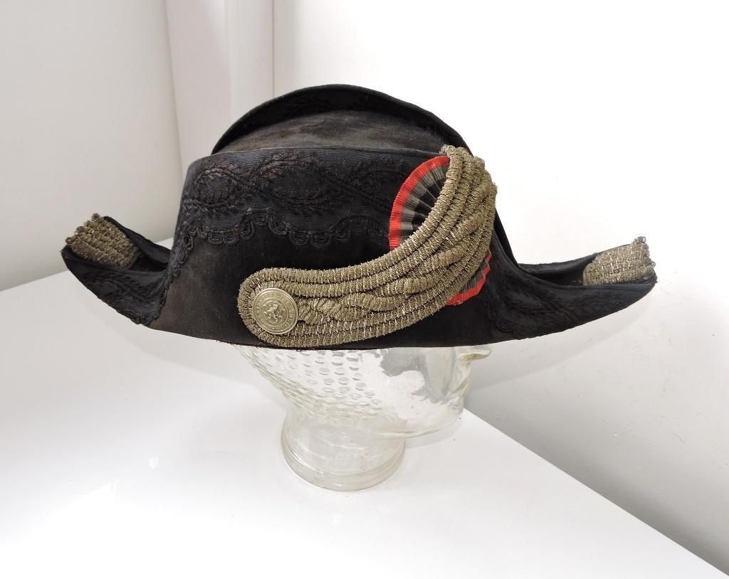1900 ancien BICORNE COMMISSAIRE DE POLICE, Collections, Objets militaires | Général, Gendarmerie, Enlèvement ou Envoi