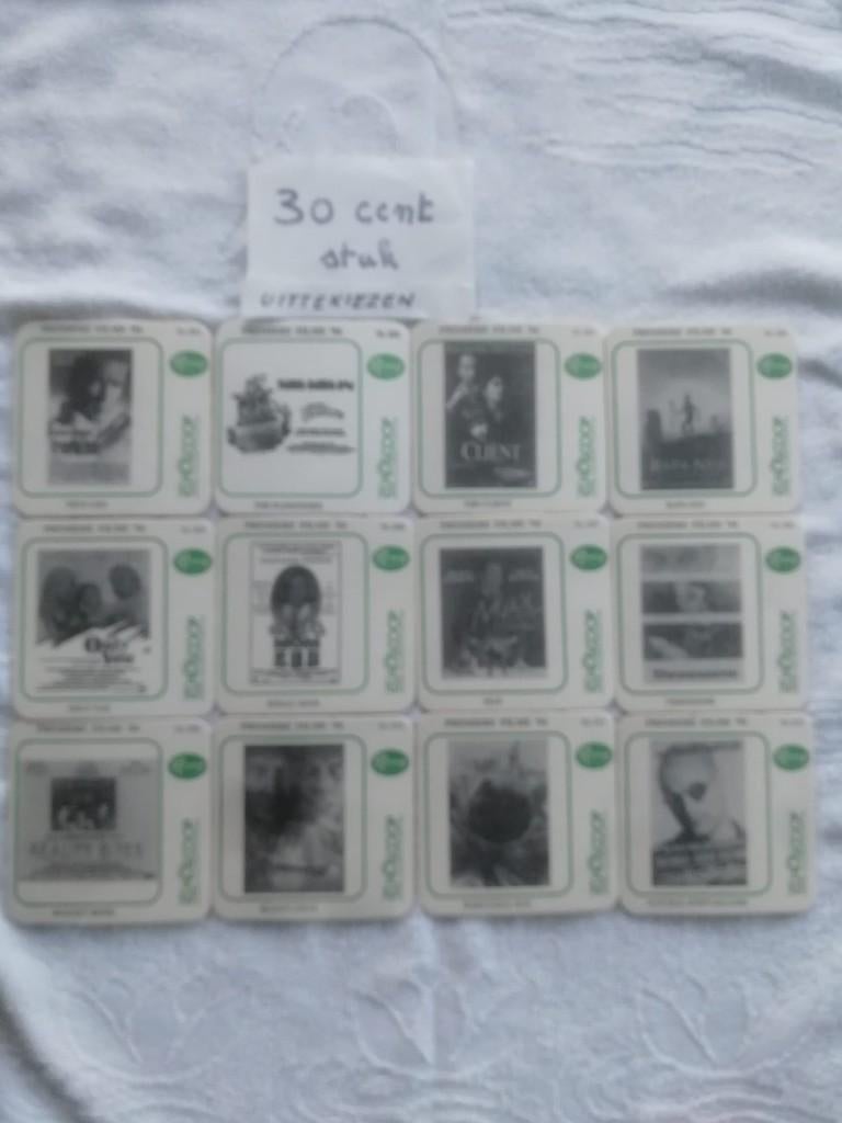 Reeks bierviltjes Romy Pils Première films genummerd 1-12, Verzamelen, Ophalen of Verzenden, Viltje(s)