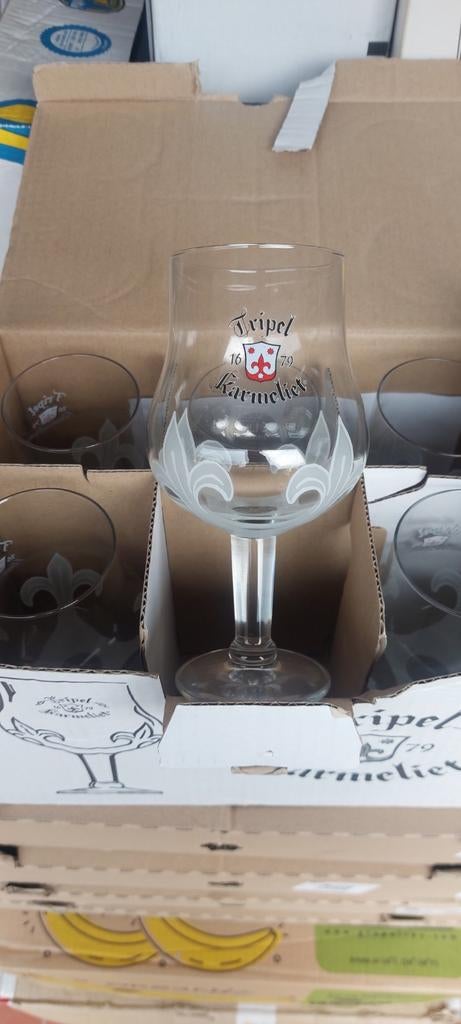 6 verres tripel karmeliet 25cl, Collections, Enlèvement ou Envoi