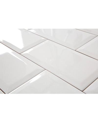 Carrelage métro biseauté blanc, 20 à 40 cm, Céramique, Enlèvement, Moins de 20 cm