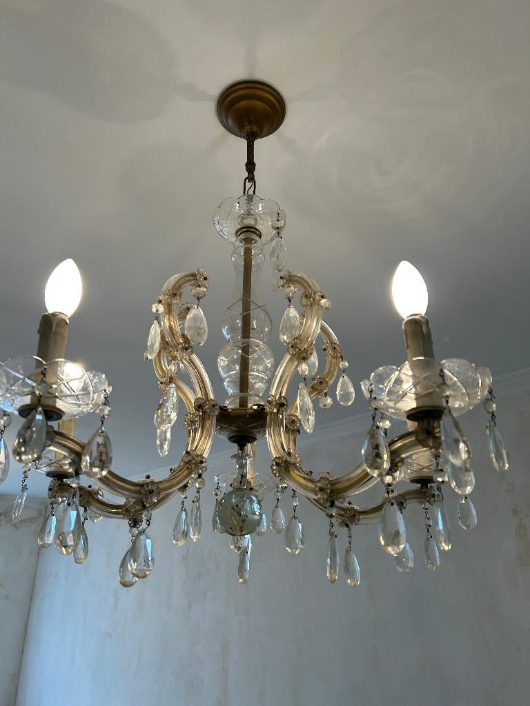 Lustre en cristal, Enlèvement, Comme neuf, Verre