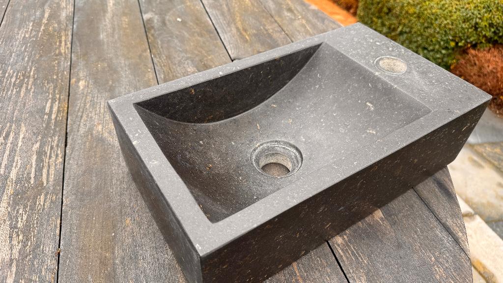 wc wastafel keramisch zwart, Huis en Inrichting, Ophalen, Minder dan 50 cm, Zo goed als nieuw, Minder dan 25 cm