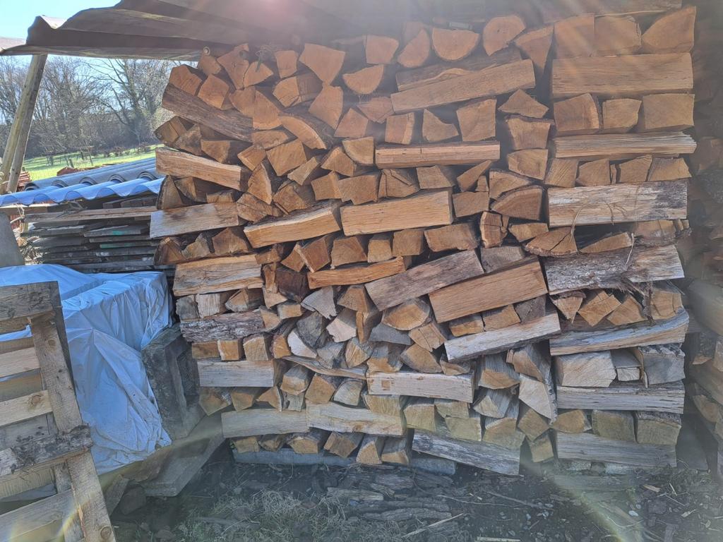 Eik brandhout droog weer er snel bij, Jardin & Terrasse, Bois de chauffage, Bûches, Chêne, Enlèvement