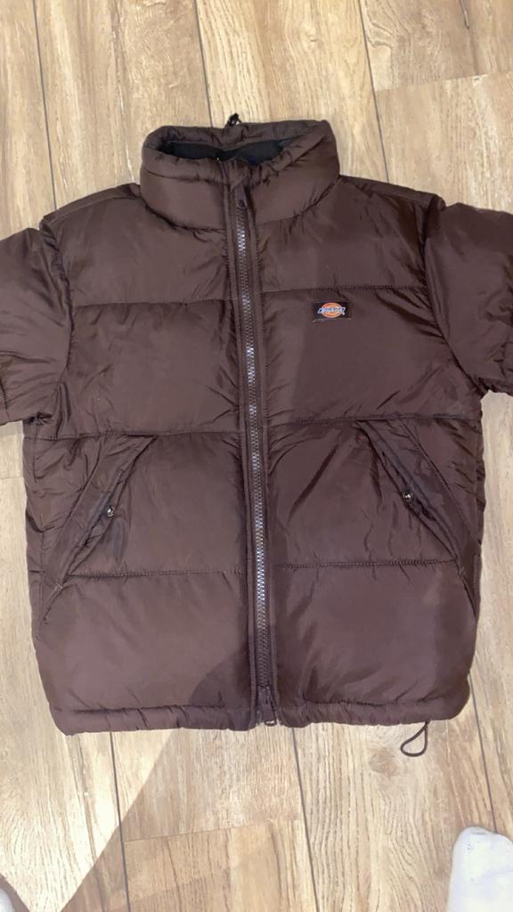 Pufferjas Dickies bruin S, Kleding | Heren, Ophalen, Zo goed als nieuw, Maat 46 (S) of kleiner, Bruin