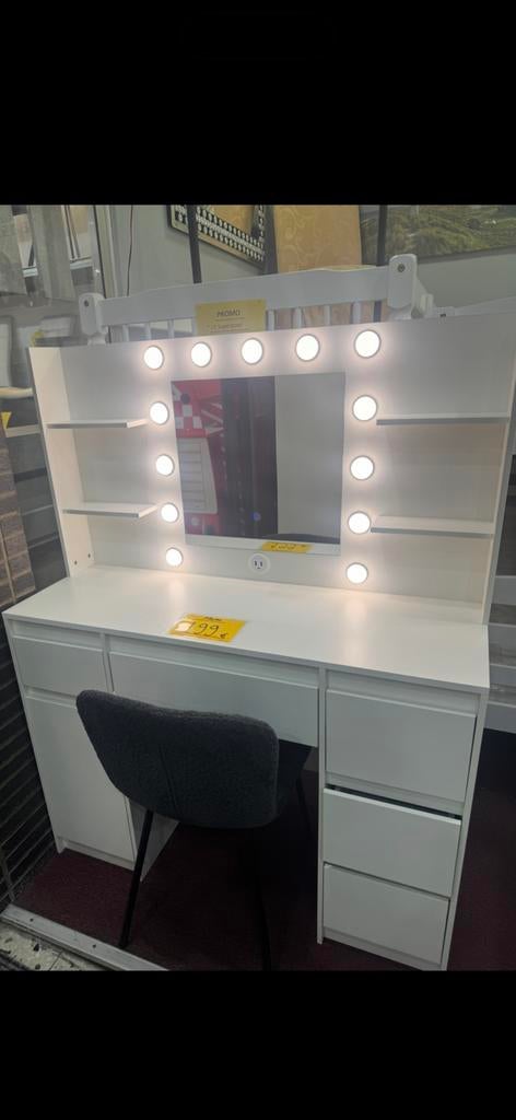 Table de maquillage avec miroir, Enlèvement, Neuf