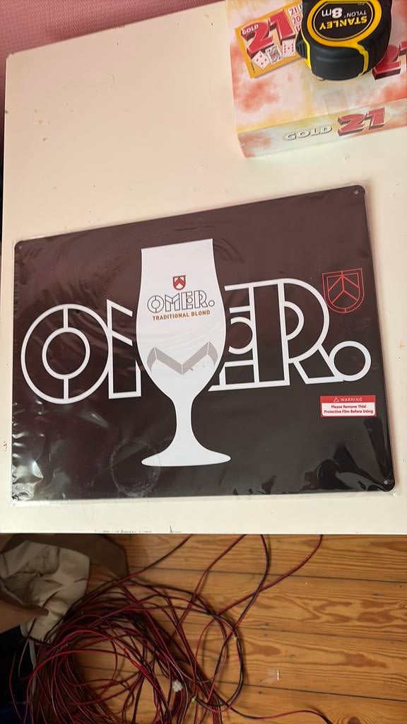 Panneau publicitaire en métal OMER, Collections, Enlèvement, Neuf, Panneau, Plaque ou Plaquette publicitaire