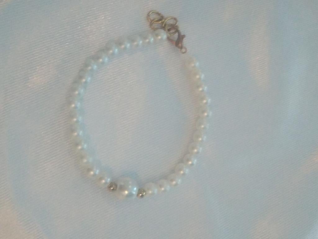 Armbandje faux parels, Overige materialen, Wit, Nieuw, Ophalen of Verzenden