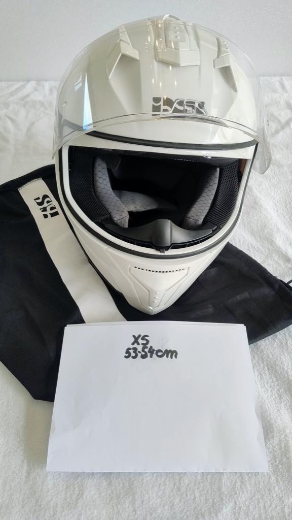 Motorhelm IXS wit maat XS  53-54 cm, XS, Nieuw zonder kaartje, Integraalhelm, Dames