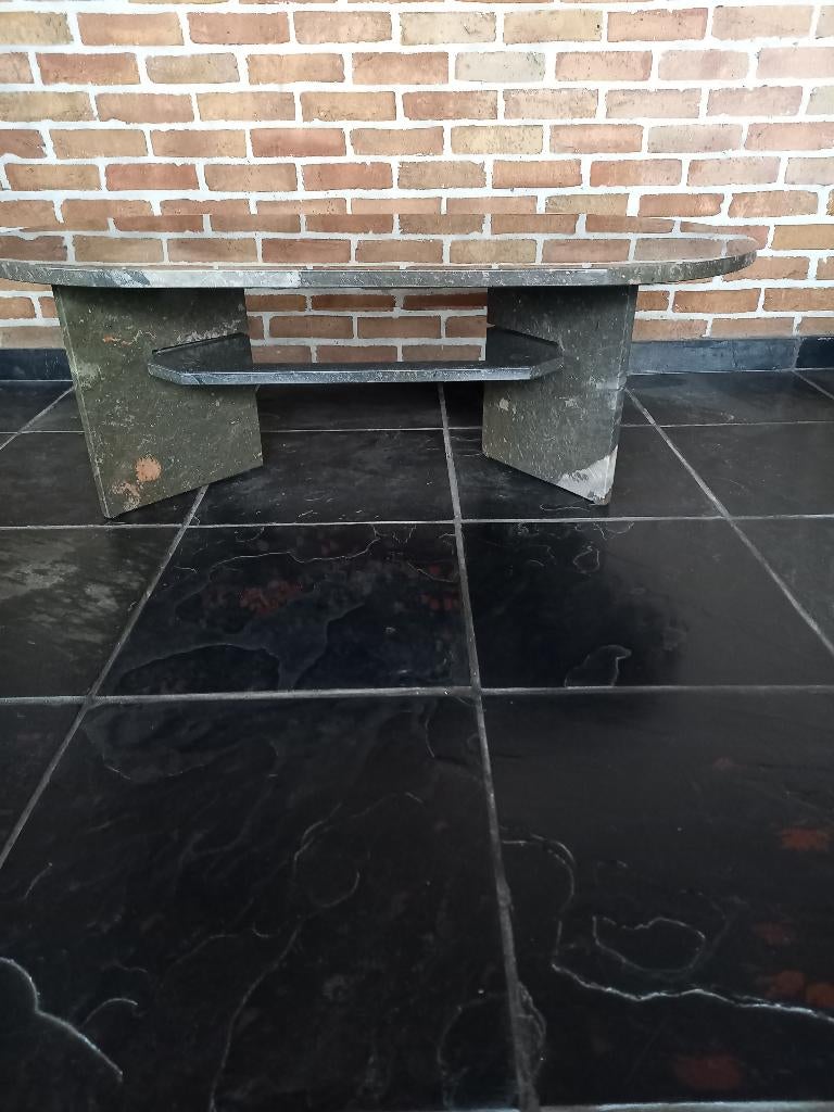 Travertin Salontafel – Vintage, Huis en Inrichting, Ophalen, Zo goed als nieuw, Overige materialen