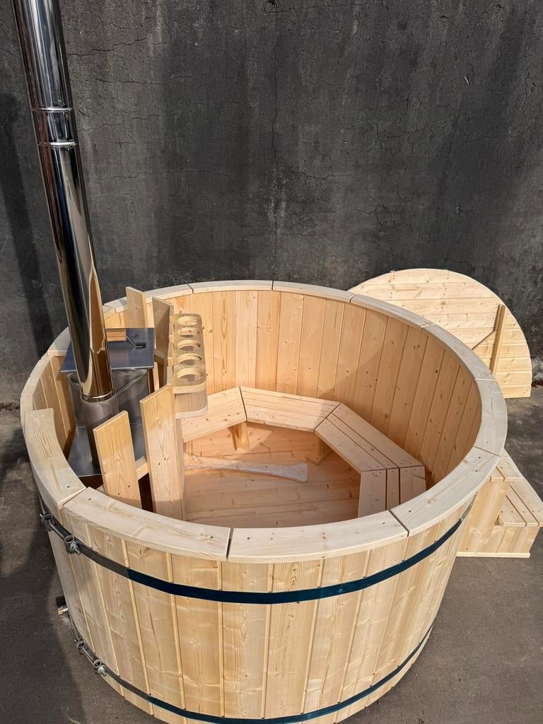 Houten hottub diameter 160 houtgesookt, Ophalen