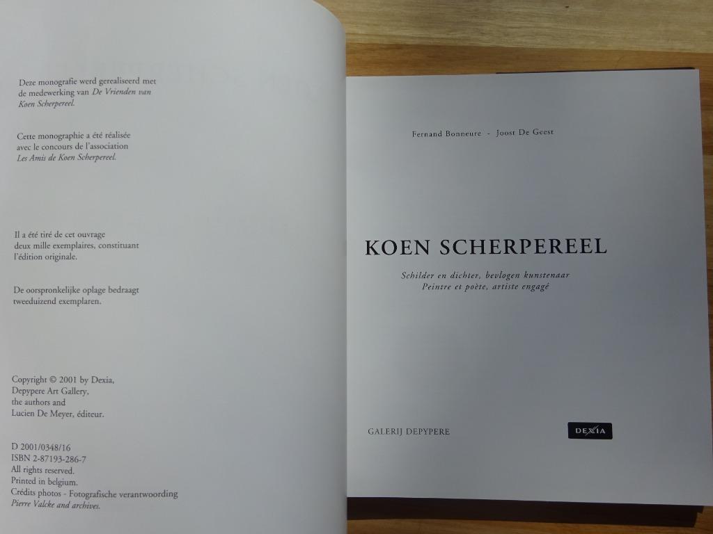 Koen Scherpereel, monografie, Galerie Depypere, 2001, Fernand Bonneure, Ophalen of Verzenden, Zo goed als nieuw, Schilder- en Tekenkunst