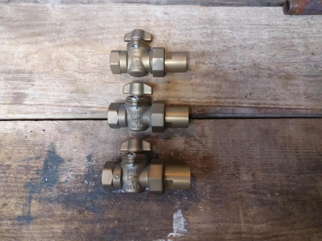 3 GASVENTIELEN 1/2 GASKETEL VOOR CENTRALE VERWARMING CARAVAN, Doe-het-zelf en Bouw, Ophalen, Zo goed als nieuw