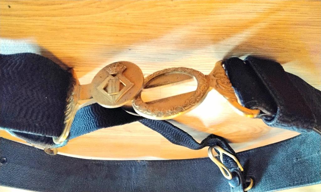 CEINTURON D OFFICIER ET GANT DE PARADE, Collections, Enlèvement ou Envoi, Armée de terre, Autres types