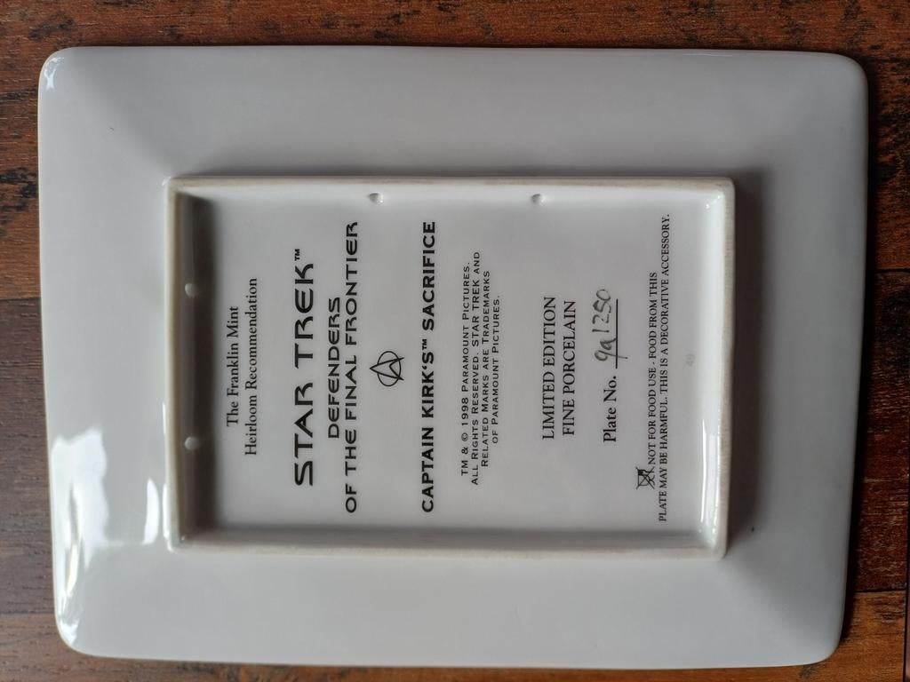 Star trek borden van Franklin mint jaren 90s, Collections, Collections complètes & Collections, Enlèvement