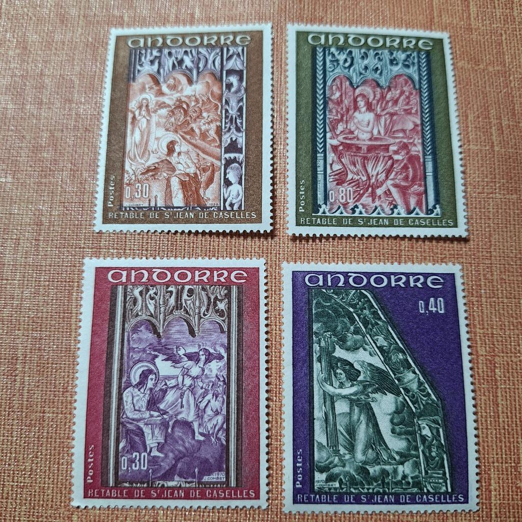 62 postzegels van Andorra, Verzenden, Postfris