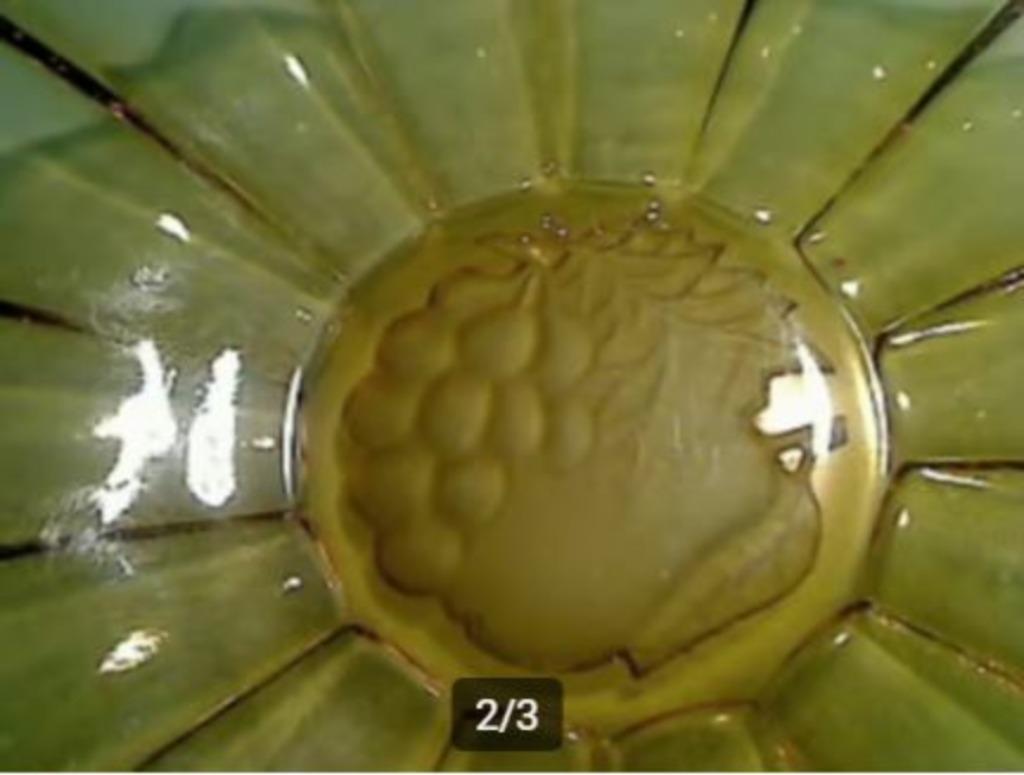 Très ancien fruitier en verre ambré, Enlèvement ou Envoi