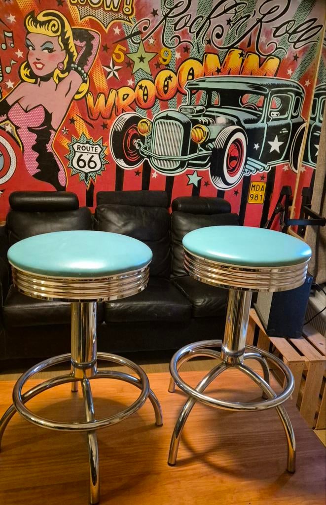 2 Tabouret USA Fifties, 2 tabourets, Enlèvement