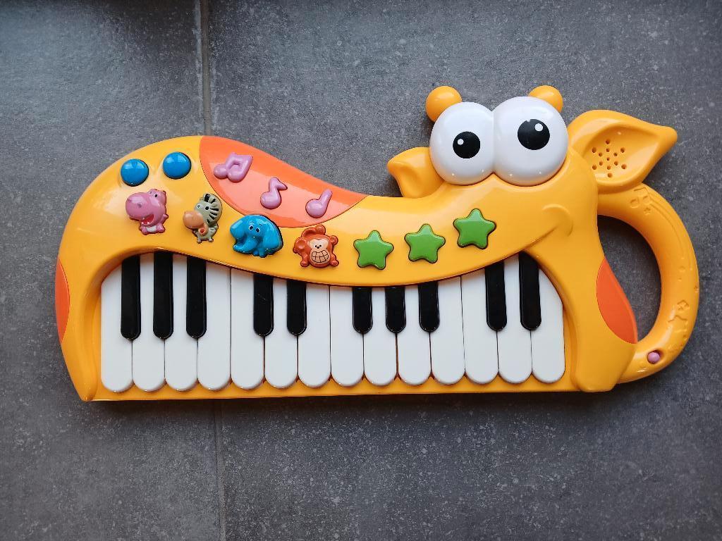 kinderpiano giraf, Ophalen of Verzenden, Zo goed als nieuw, Elektronica, Met geluid