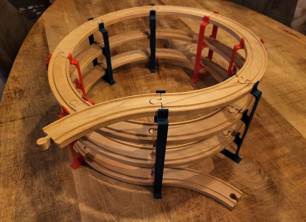 Houten treinen spiraal pilaren (Ikea, Brio, Lidl, Playtive), Kinderen en Baby's, Speelgoed | Houten speelgoed, Verzenden, Nieuw