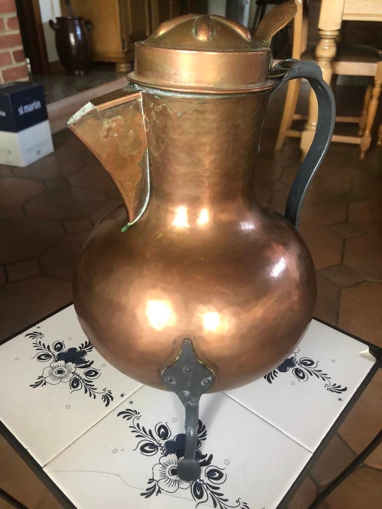 Ancienne cafetière en cuivre hauteur 32 cm, Antiquités & Art