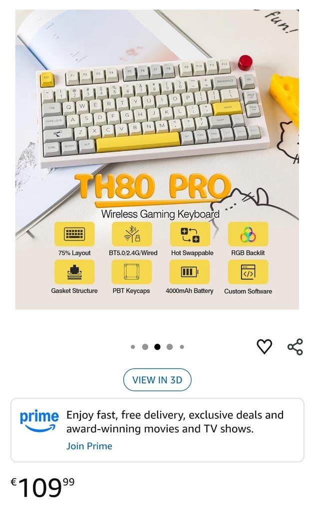 Gaming Toetsenbord, Opvouwbaar, Epomaker, Ophalen of Verzenden, Zo goed als nieuw