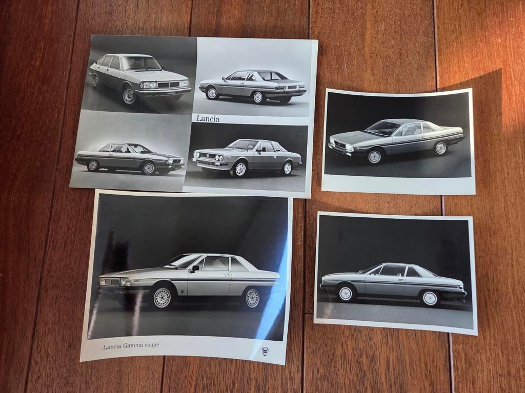 4x Lancia Gamma Coupé persfoto, Ophalen of Verzenden