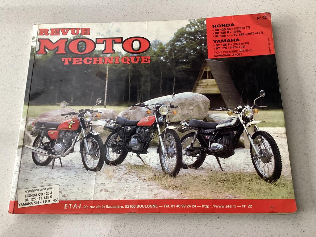 Revue technique honda xl 125- yamaha dt 125, Motos, Enlèvement ou Envoi, Honda
