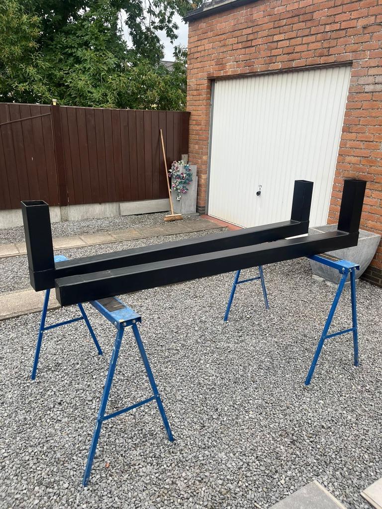 Vierkante metalen buizen, Ophalen, Gebruikt, IJzer