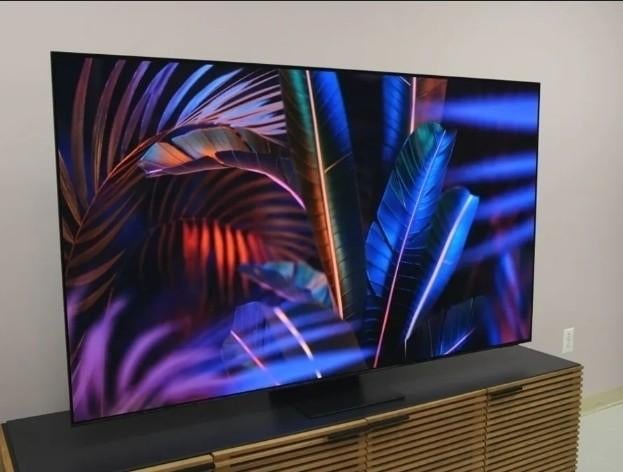 Samsung 55" inch S95C OLED tv + One connect box, Enlèvement, Utilisé, 4k (UHD), Smart TV