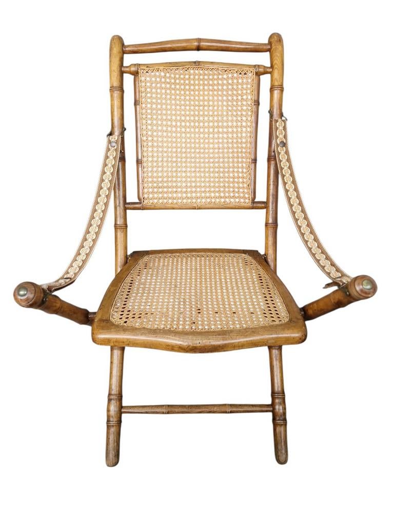 Magnifique  ancien fauteuil pliant, Enlèvement