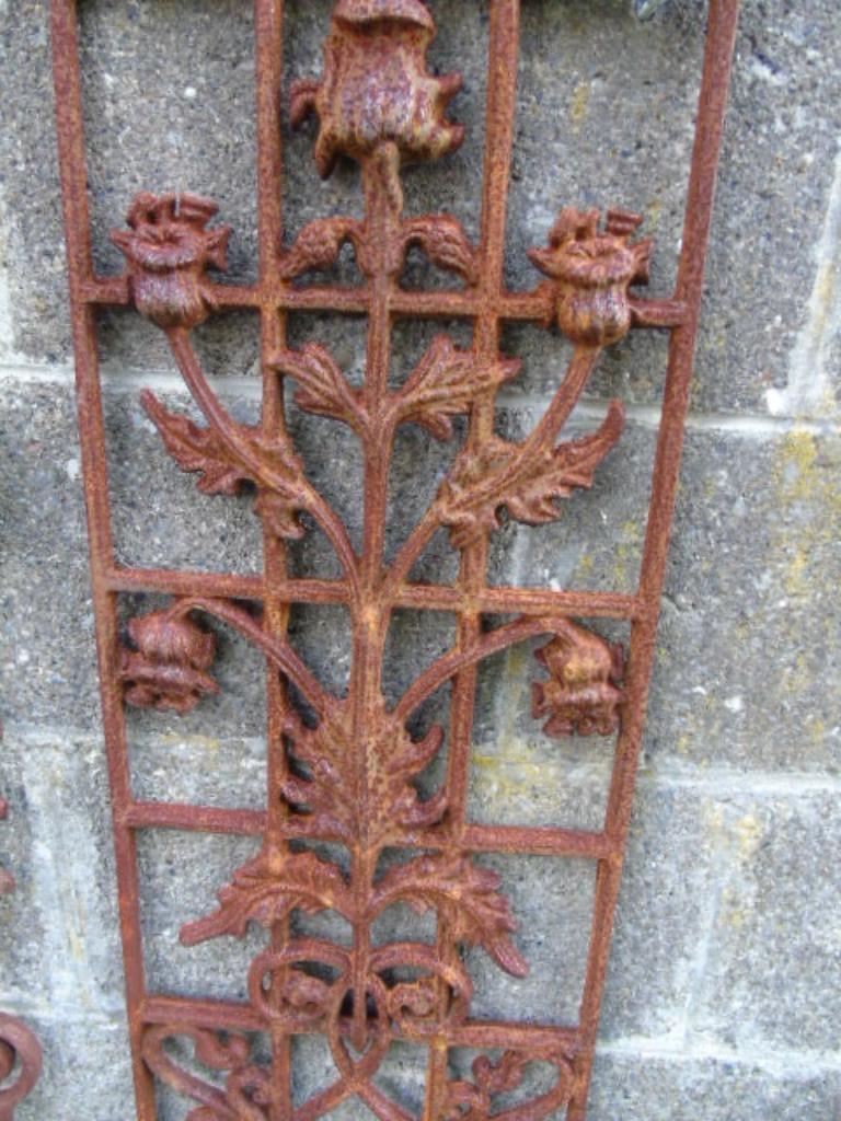 fronton mural en fonte rouillé, 5 fleurs !, Jardin & Terrasse, Décoration murale de jardin, Neuf, Enlèvement