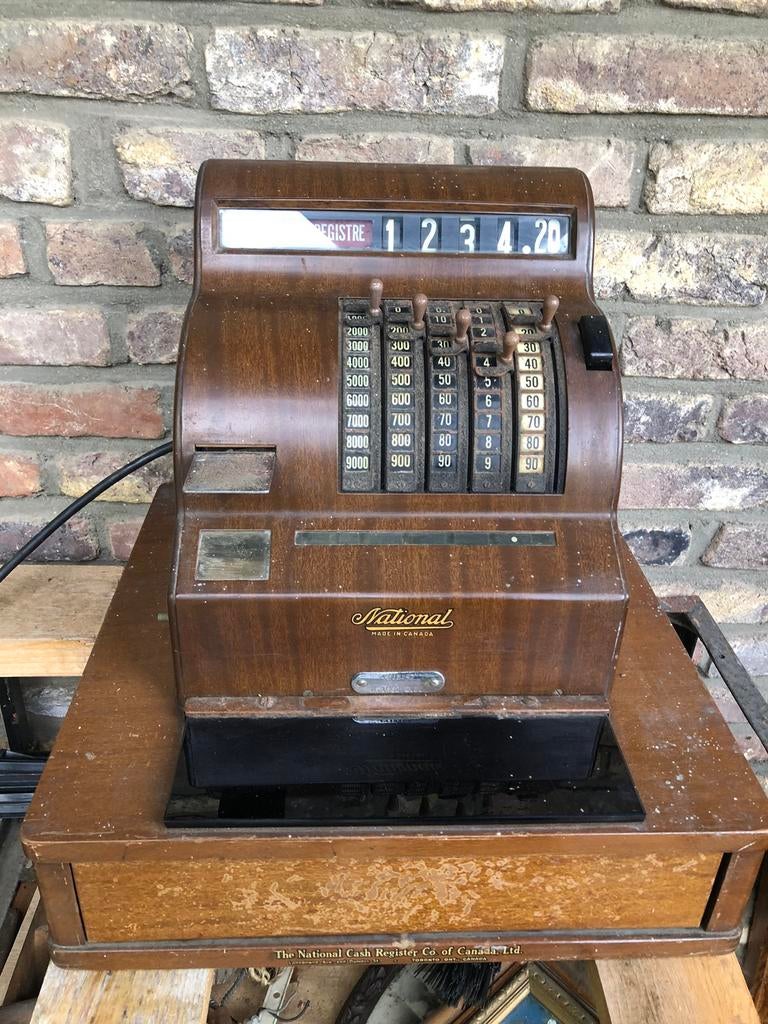 NATIONAL n-1652 D.E. kassa, Antiek en Kunst, Ophalen