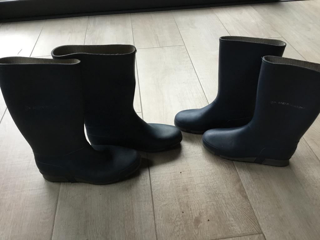 Dunlop  laarzen maat 34 en maat 38 10,00€ het paar, Ophalen, Zo goed als nieuw, Laarzen