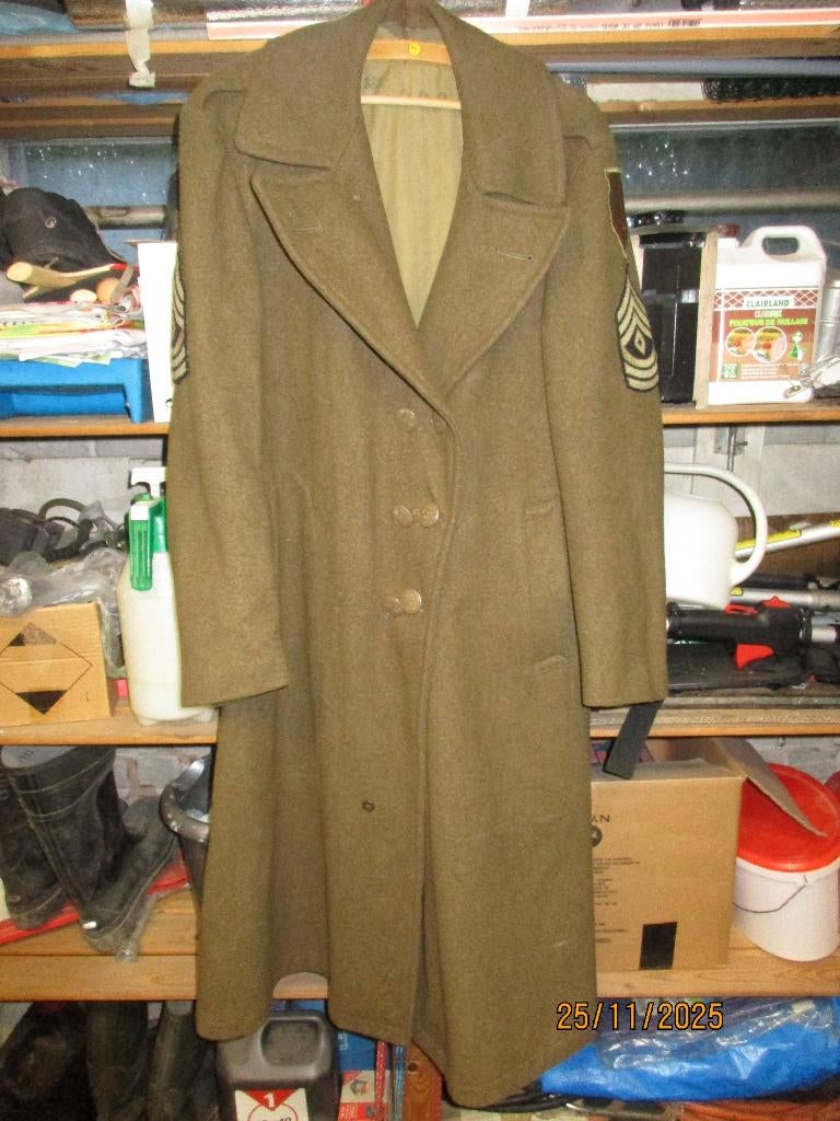 Manteau type US WWII, Collections, Enlèvement ou Envoi, Armée de terre, Vêtements ou Chaussures