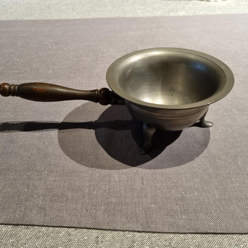 Antiek tinnen steelpannetje, Ophalen of Verzenden