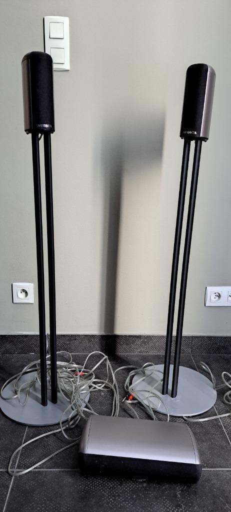 3 haut-parleurs Audica, Enlèvement, Comme neuf, 60 à 120 watts, Haut-parleurs Frontaux, Arrière ou Stéréo
