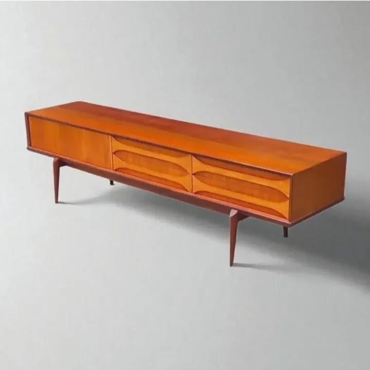 Sideboard Vintage Lowboard Oswald Vermaercke V-form 1960's, Enlèvement