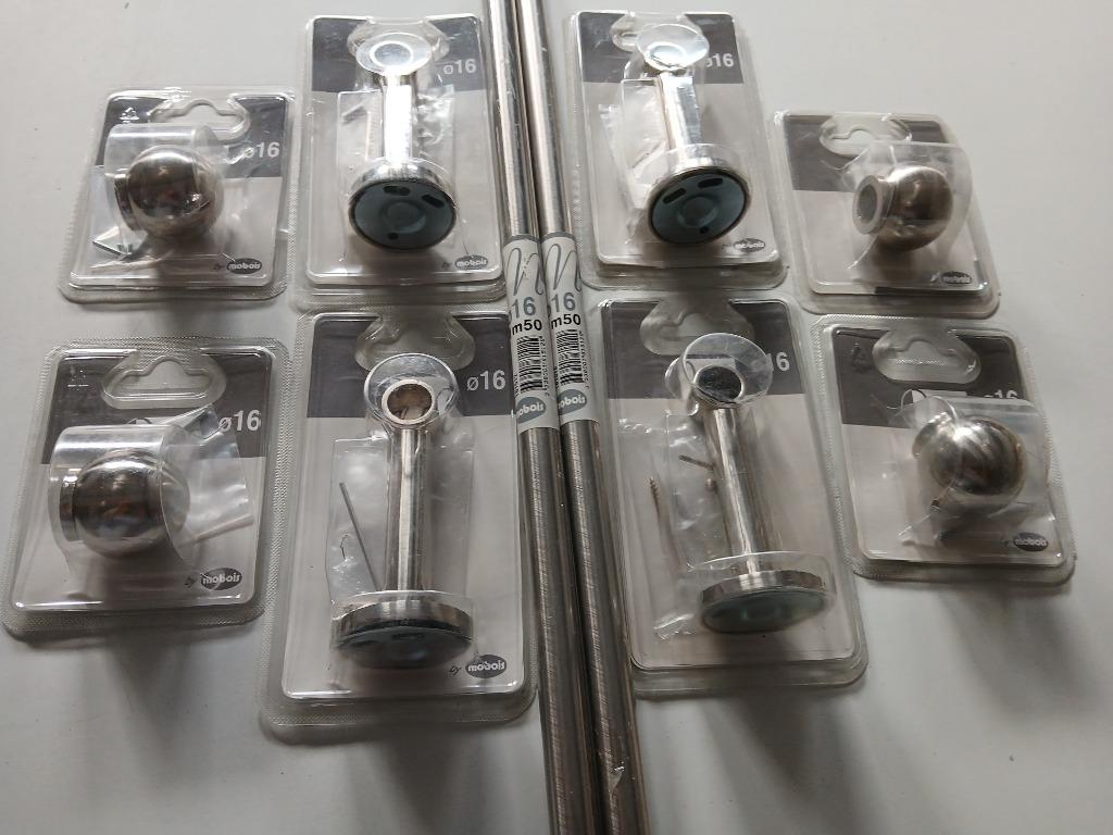 2 barres de rideaux, Enlèvement, Neuf