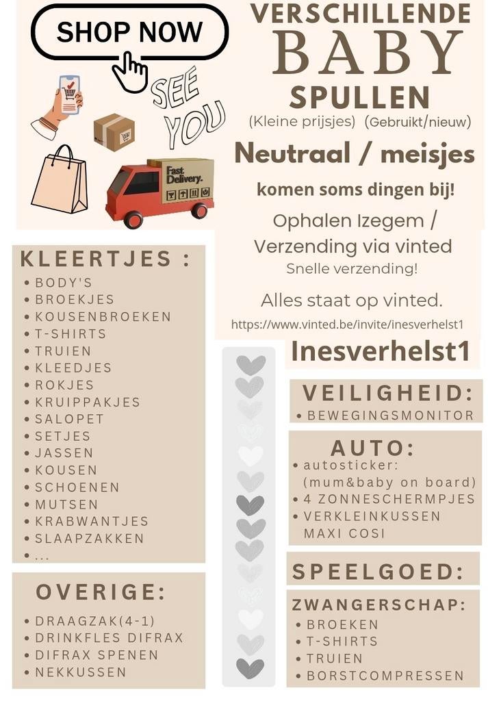 Verschillende baby spullen, Vacatures