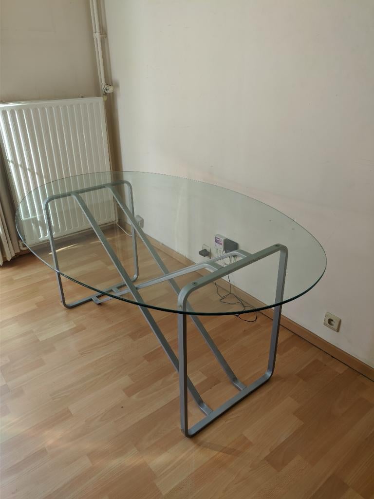 Table à donner - Uccle, Enlèvement, Utilisé, Ovale, Verre
