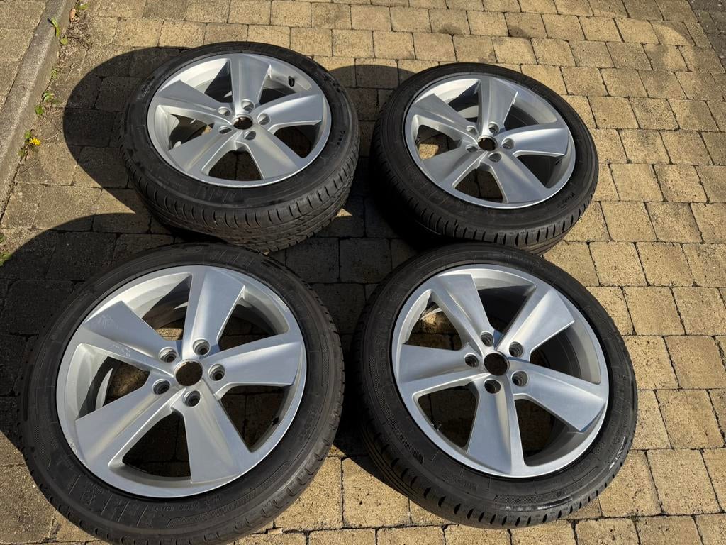 Jantes SEAT 17” + pneus presque neufs, Ophalen of Verzenden, Band(en)