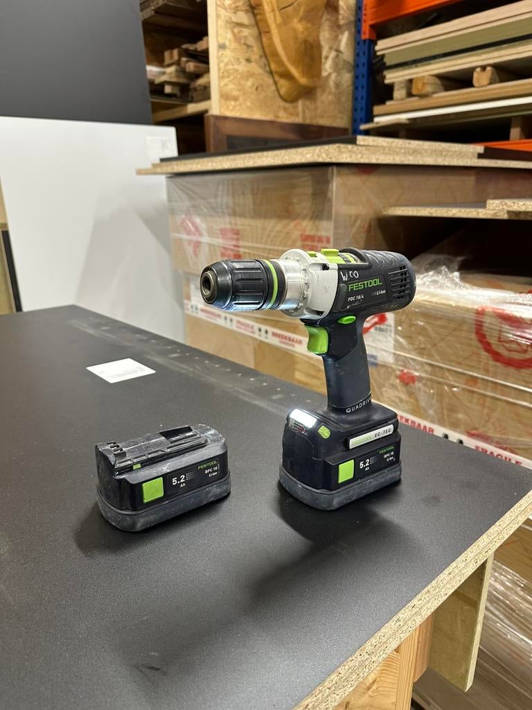 Festool boor/vijsmachine 2x 5ah accu, Ophalen, Gebruikt, Boor- en Schroefmachine, Variabele snelheid