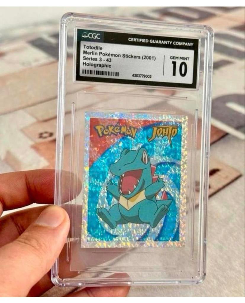 Grade-10 Totodile Merlin Pokemon Stickers 2001 Series 3-43, Hobby en Vrije tijd, Verzamelkaartspellen | Pokémon, Nieuw, Losse kaart