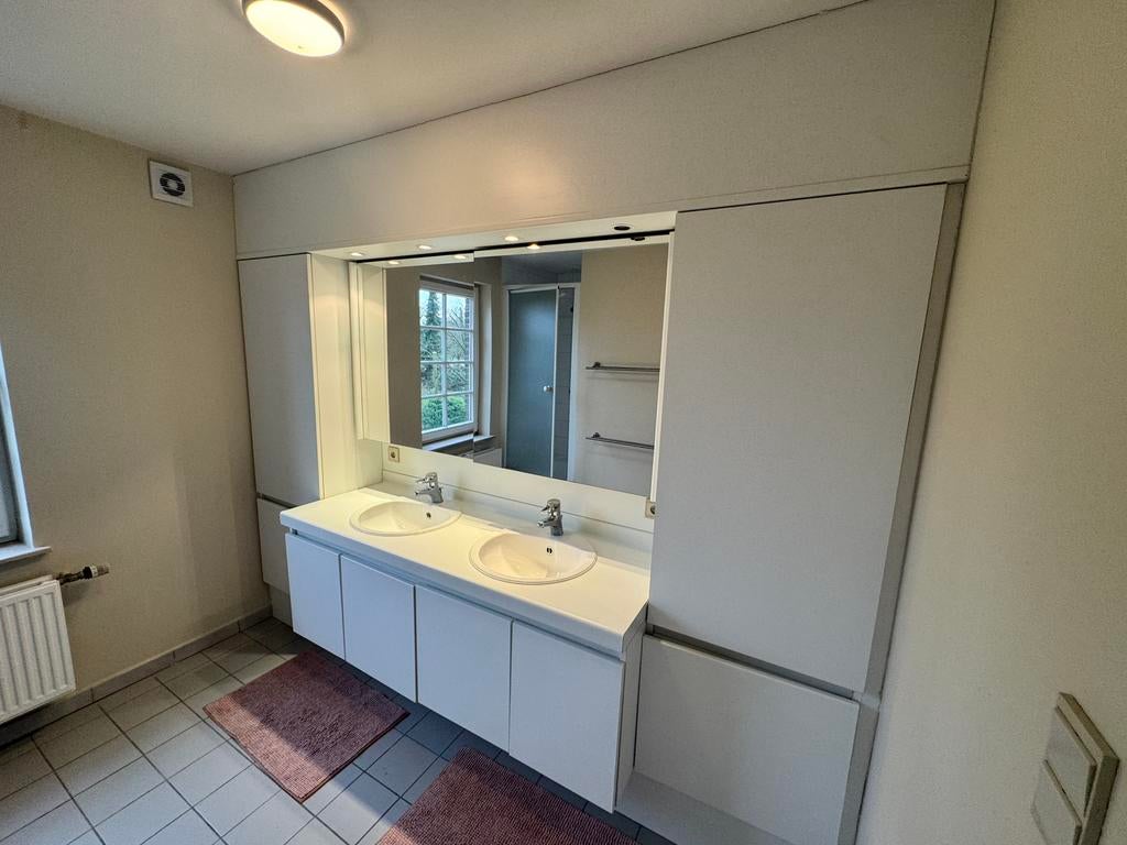 Badkamerwand met spiegel en douchebak, Ophalen, 200 cm of meer, 200 cm of meer, 50 tot 75 cm