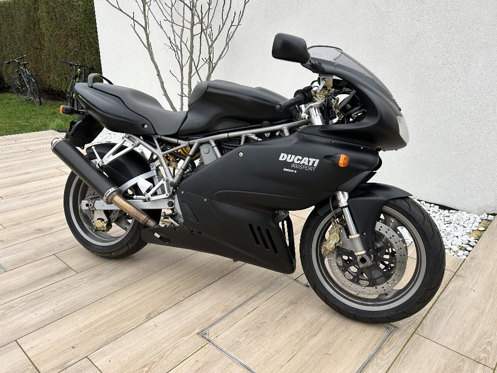 Ducati Sport 900 cc noir mat à vendre, Permis Moto A, Occasion, Plus de 35 kW, 2 cylindres